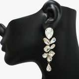 90573, MULTI RHINESTONE EVENING EARRING, WEDDING, BRIDAL, PROM