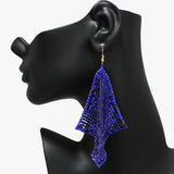 Edge Pave Rhinestone Accent Textured Earring - view 3
