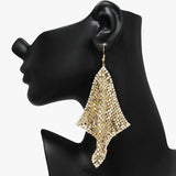 Edge Pave Rhinestone Accent Textured Earring - view 5