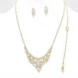 90598, PAVE RHINESTONE NECKLACE & BRACELET SET, WEDDING, BRIDAL, PROM
