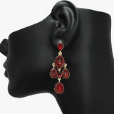 90617, TEARDROP ACCENT RHINESTONE EVENING EARRING, WEDDING, BRIDAL, PROM
