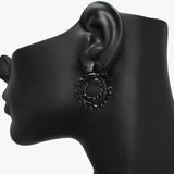 90618, SWIRL MARQUISE RHINESTONE ACCENT EVENING EARRING, WEDDING, BRIDAL, PROM