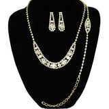 90620, RHINESTONE NECKLACE & BRACELET SET, WEDDING, BRIDAL, PROM