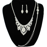 90622, RHINESTONE NECKLACE & BRACELET SET, WEDDING, BRIDAL, PROM
