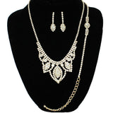90622, RHINESTONE NECKLACE & BRACELET SET, WEDDING, BRIDAL, PROM