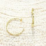 90627, BRASS GOLD DIPPED HOOP EARRING