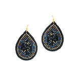 90638, TEARDROP SEED BEADED EARRING