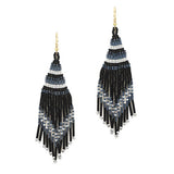 90639, FRINGE SEED BEADED EARRING