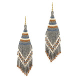 90639, FRINGE SEED BEADED EARRING