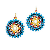 90640, WESTERN FLOWER SEED BEADED EARRING