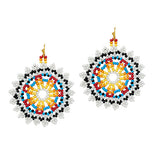 90640, WESTERN FLOWER SEED BEADED EARRING