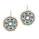 90640, WESTERN FLOWER SEED BEADED EARRING