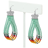 90641, WESTERN STYLE SEED BEADED EARRING