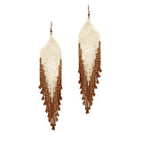 90643, FRINGE SEED BEADED DROP EARRING