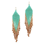 90643, FRINGE SEED BEADED DROP EARRING