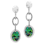 90646, OVAL DESIGNER INSPIRED DANGLE DROP EARRING