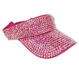 90656, BLING RHINESTONE STUDDED SUN VISOR HAT