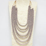 Handmade Wooden Beaded Multi Layered Long Necklace