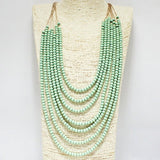 Handmade Wooden Beaded Multi Layered Long Necklace - view 4