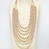 Handmade Wooden Beaded Multi Layered Long Necklace - view 2