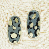 Leopard Print with Gold Accent Faux Leather Earring
