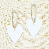 Matte Heart with Rhinestone Dangle Earring, Valentine's DAY - view 2