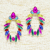 90690, RHINESTONE EVENING EARRING