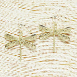 90692, DRAGONFLY FILIGREE METAL EARRING