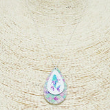 Mermaid Teardrop Pendant Necklace, Ocean Theme, SEA Life