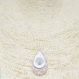 Seashell Teardrop Pendant Necklace, Ocean Theme, SEA Life
