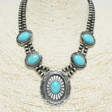 Western Concho with Navajo Beaded Necklace
