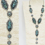 Western Concho Accent Y Shape Necklace