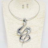 90733, SNAKE METAL CHOKER NECKLACE