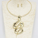 90733, SNAKE METAL CHOKER NECKLACE
