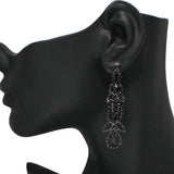 90737, RHINESTONE CRYSTAL EVENING EARRING, WEDDING, BRIDAL, PROM