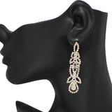 90737, RHINESTONE CRYSTAL EVENING EARRING, WEDDING, BRIDAL, PROM