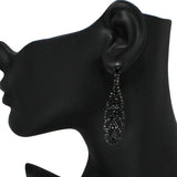 90738, RHINESTONE CRYSTAL EVENING EARRING, WEDDING, BRIDAL, PROM
