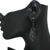 90739, RHINESTONE CRYSTAL EVENING EARRING, WEDDING, BRIDAL, PROM