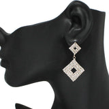 90740, DIAMOND RHINESTONE CRYSTAL EVENING EARRING, WEDDING, BRIDAL, PROM