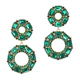 90742, GEOMETRIC RHINESTONE EVENING EARRING