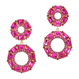 90742, GEOMETRIC RHINESTONE EVENING EARRING