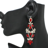 90744, RHINESTONE CRYSTAL EVENING EARRING, WEDDING, BRIDAL, PROM