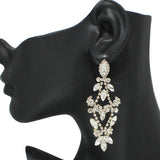 90744, RHINESTONE CRYSTAL EVENING EARRING, WEDDING, BRIDAL, PROM