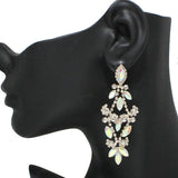 90744, RHINESTONE CRYSTAL EVENING EARRING, WEDDING, BRIDAL, PROM