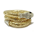90758, RHINESTONE ACCENT SNAKE WRAP BRACELET