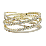90777, PAVE RHINESTONE CUFF BRACELET, WEDDING, BRIDAL, PROM