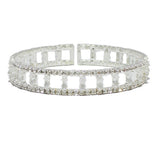 90779, PAVE RHINESTONE CRYSTAL CUFF BRACELET, WEDDING, BRIDAL, PROM