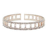 90779, PAVE RHINESTONE CRYSTAL CUFF BRACELET, WEDDING, BRIDAL, PROM