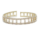 90779, PAVE RHINESTONE CRYSTAL CUFF BRACELET, WEDDING, BRIDAL, PROM