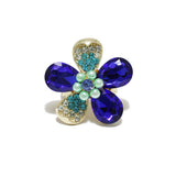 90797, FLOWER RHINESTONE STRETCH RING